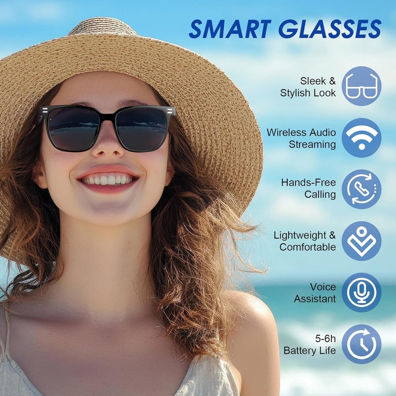 LVTEL Smart Glasses - Anti Blue Light & Photochromic Bluetooth Sunglasses, UV Protection, Hands-Free Calls & Audio, Voice Assistant for Men/Women - Image 4